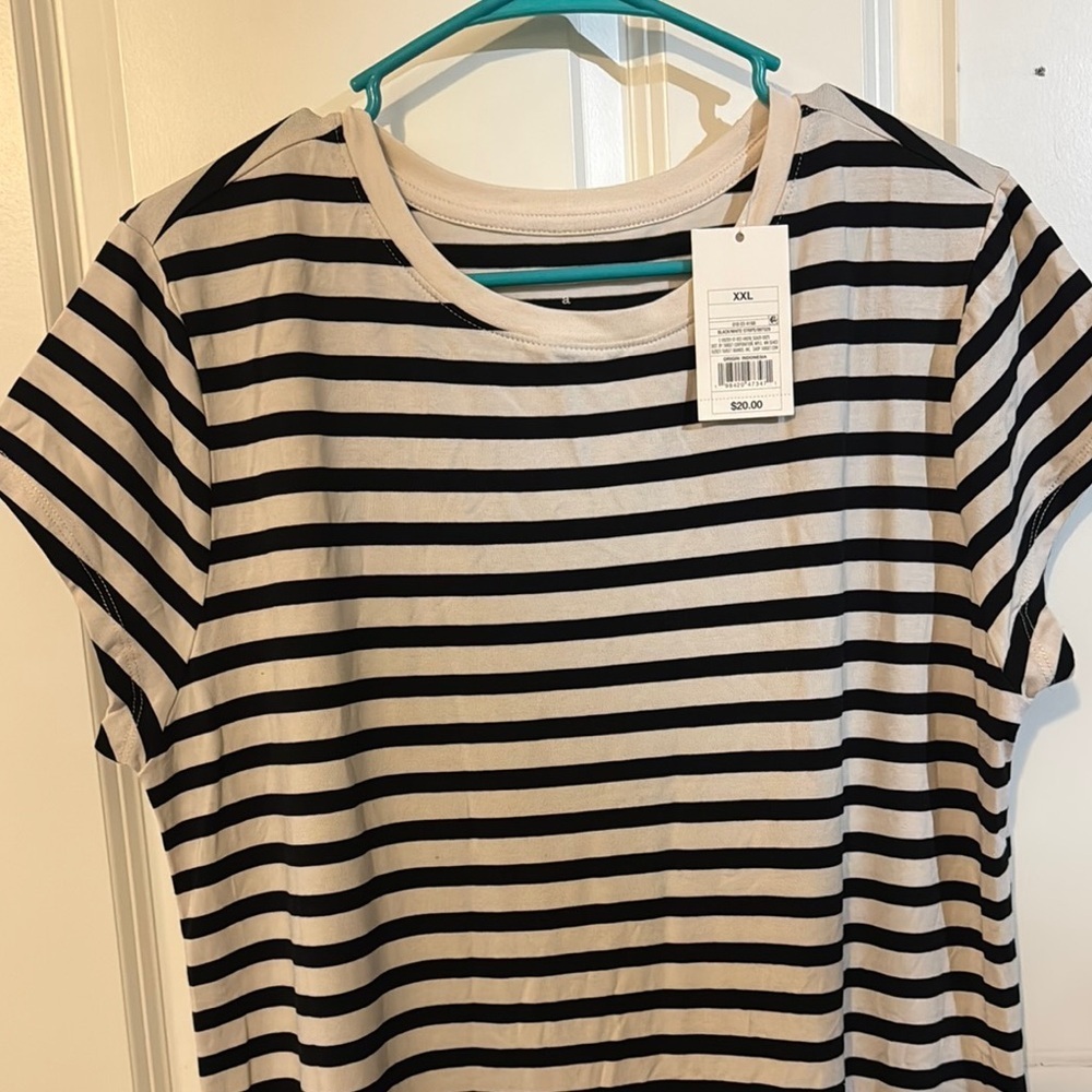 a new day Black and White Striped Midi Dress - Picture 3 of 5